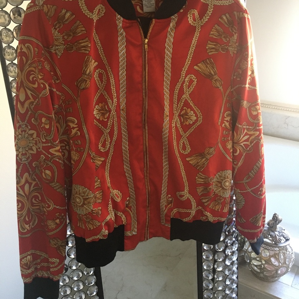 Versace inspired bomber style  jacket